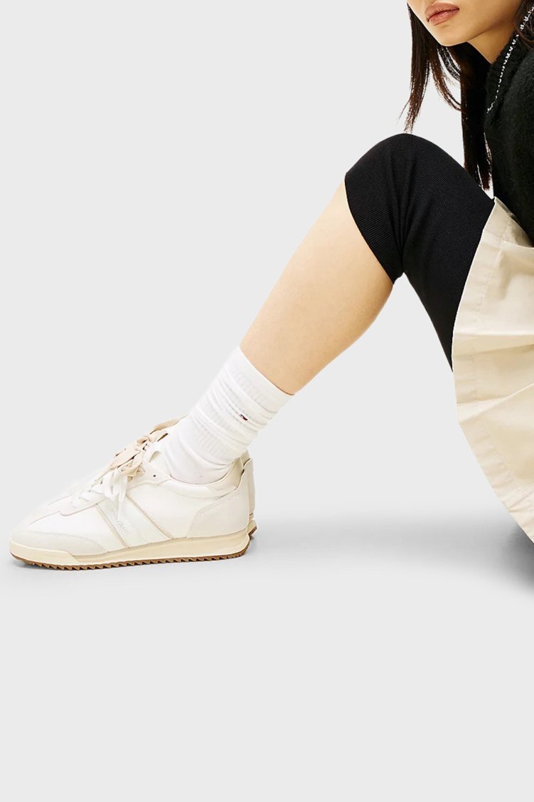 Tommy Jeans Hakiki Deri Logolu Sneaker Kadın Ayakkabı EN0EN03001 0GA BEJ - Tommy Jeans (1)