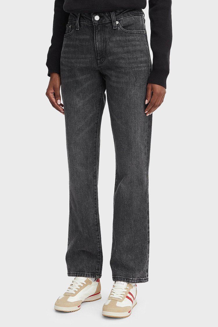 Tommy Jeans Slim Fit Yüksek Bel Düz Paça Jean Kadın Kot Pantolon DW0DW23469 1BZ Mavi - Tommy Jeans (1)