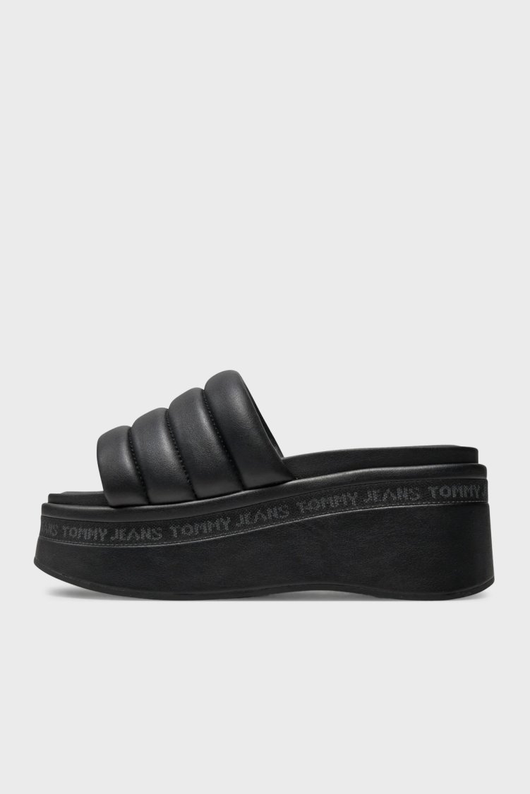 Tommy Jeans Logo Dolgulu Platform Kadın Sandalet EN0EN02455 BDS SİYAH - Tommy Jeans (1)
