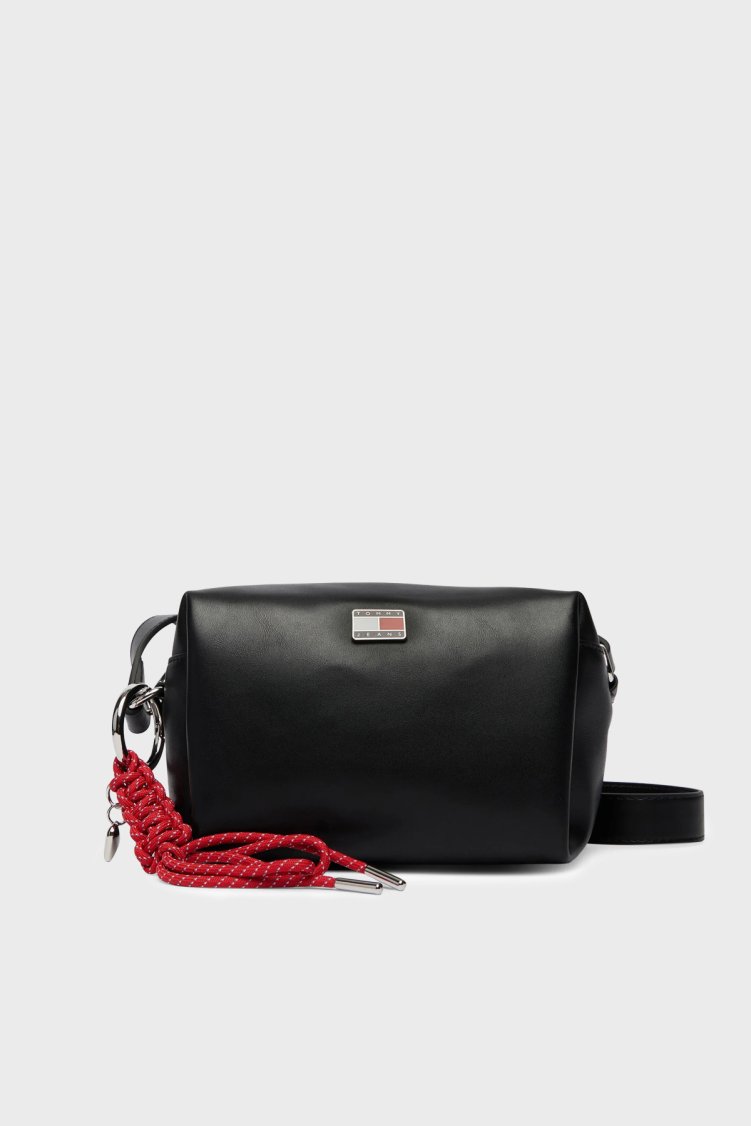 Tommy Jeans Logolu Ayarlanabilir Askılı Kadın Çanta AW0AW18456 BDS SİYAH - Tommy Jeans