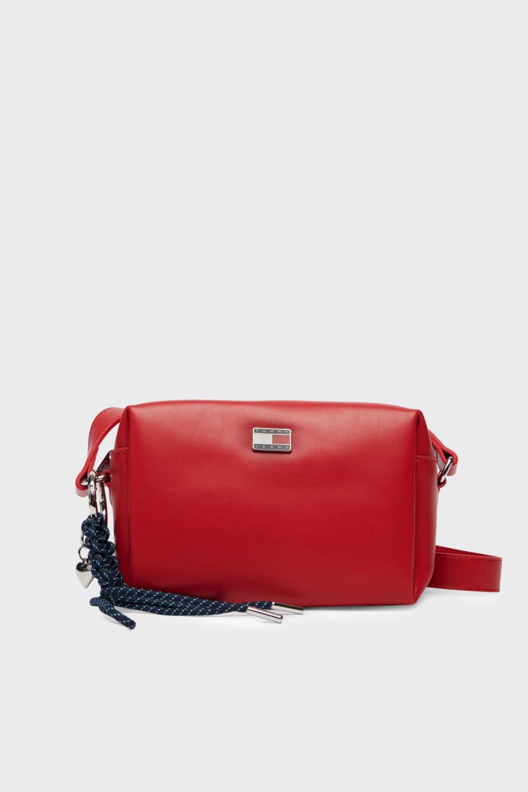 Tommy Jeans Logolu Ayarlanabilir Askılı Kadın Çanta AW0AW18456 XLE KIRMIZI - Tommy Jeans