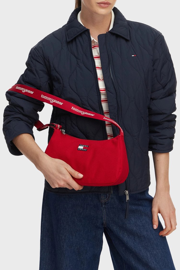 Tommy Jeans Logolu Ayarlanabilir Askılı Kadın Çanta AW0AW18768 XMP Kırmızı - Tommy Jeans (1)