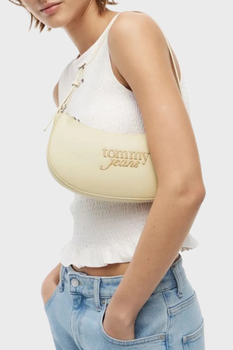 Tommy Jeans Logolu Ayarlanabilir Askılı Kadın Çanta AW0AW18773 ACX Bej - Tommy Jeans (1)