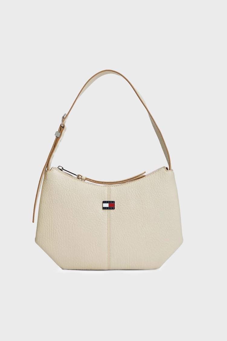 Tommy Jeans Logolu Ayarlanabilir Askılı Kadın Çanta AW0AW18777 ACX Bej - Tommy Jeans