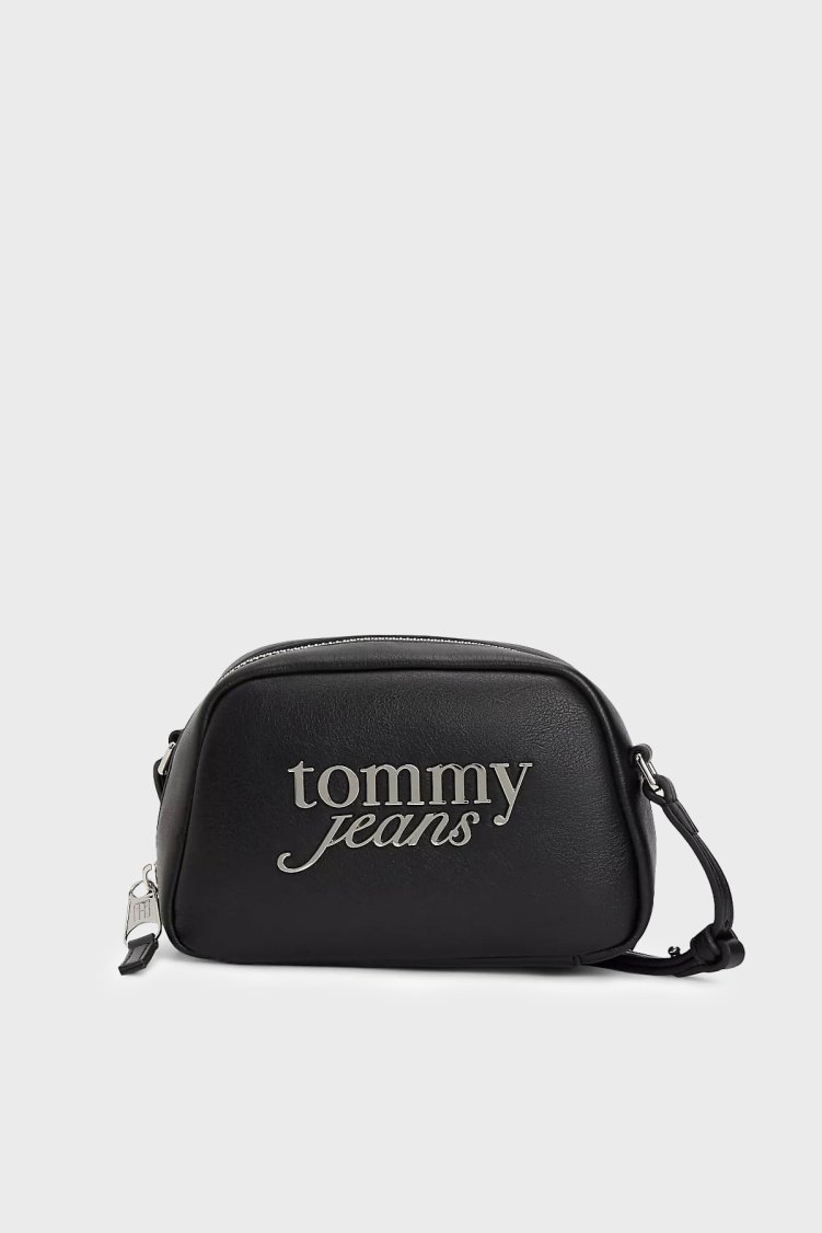 Tommy Jeans Logolu Ayarlanabilir Askılı Kadın Çanta AW0AW18785 BDS Siyah - Tommy Jeans