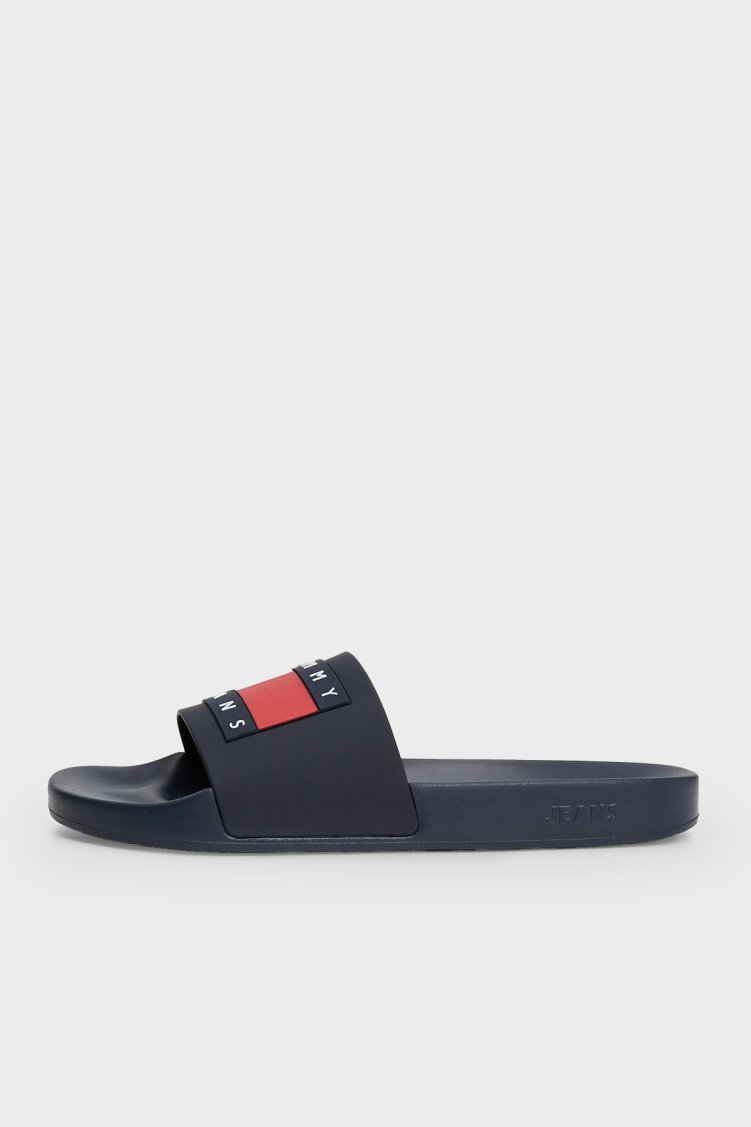 Tommy Jeans Logolu Düz Erkek Terlik EM0EM01191 C1G LACİVERT - Tommy Jeans (1)