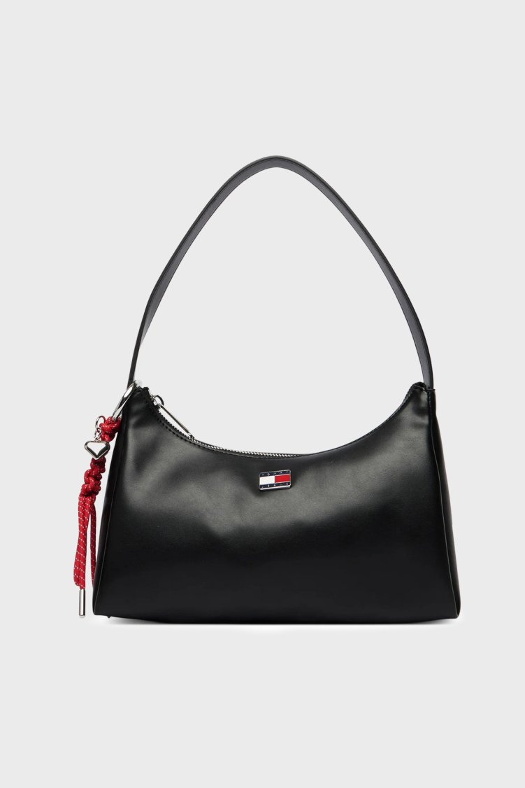 Tommy Jeans Logolu Omuz Askılı Kadın Çanta AW0AW18458 BDS SİYAH - Tommy Jeans