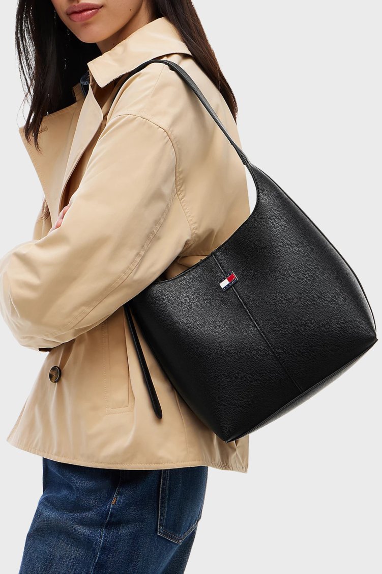 Tommy Jeans Logolu Omuz Askılı Kadın Çanta AW0AW19062 BDS Siyah - Tommy Jeans (1)