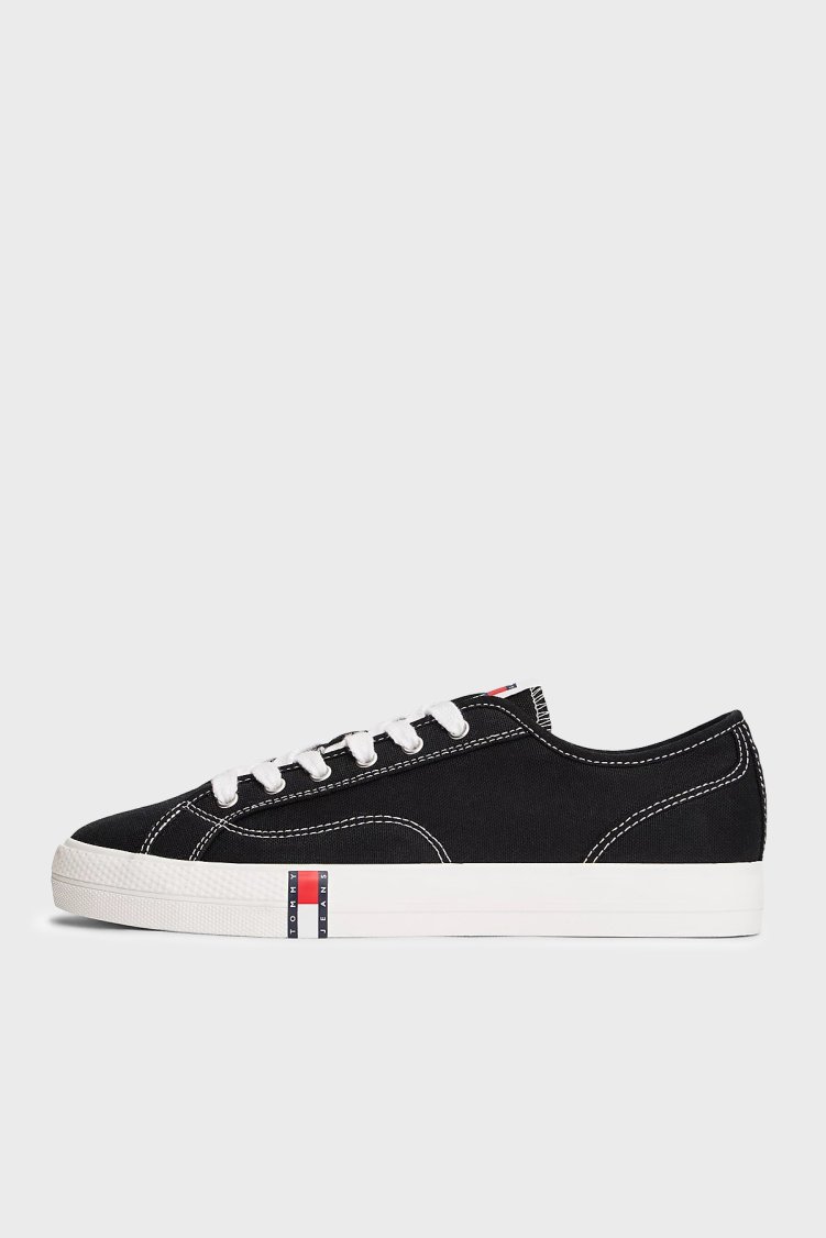 Tommy Jeans Logolu Sneaker Kadın Ayakkabı EN0EN02956 BDS SİYAH - Tommy Jeans (1)
