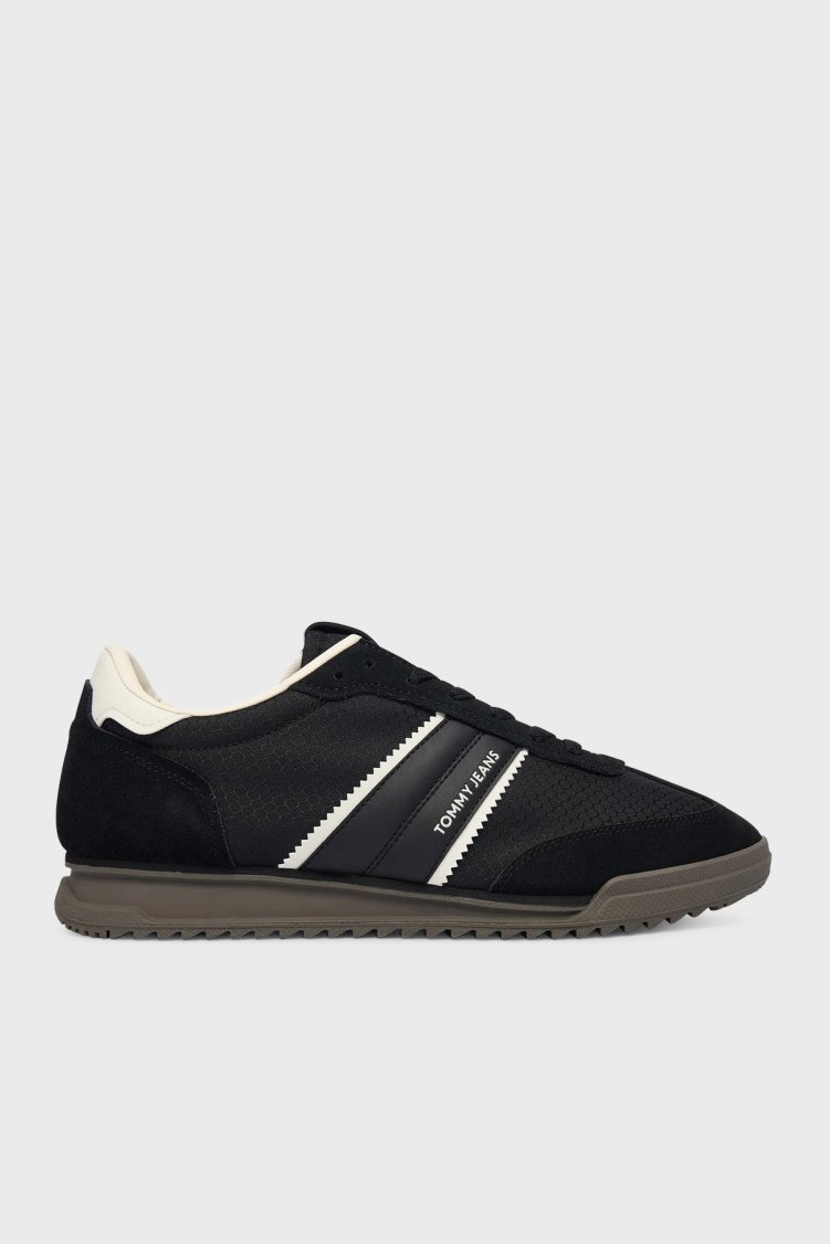 Tommy Jeans Logolu Sneaker Erkek Ayakkabı EM0EM01664 BDS SİYAH - Tommy Jeans