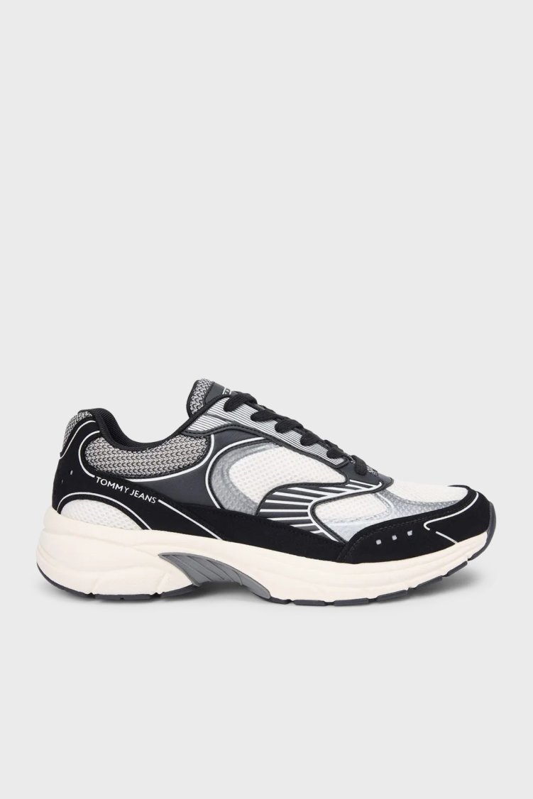 Tommy Jeans Logolu Sneaker Erkek Ayakkabı EM0EM01665 0GN SİYAH-BEJ - Tommy Hilfiger