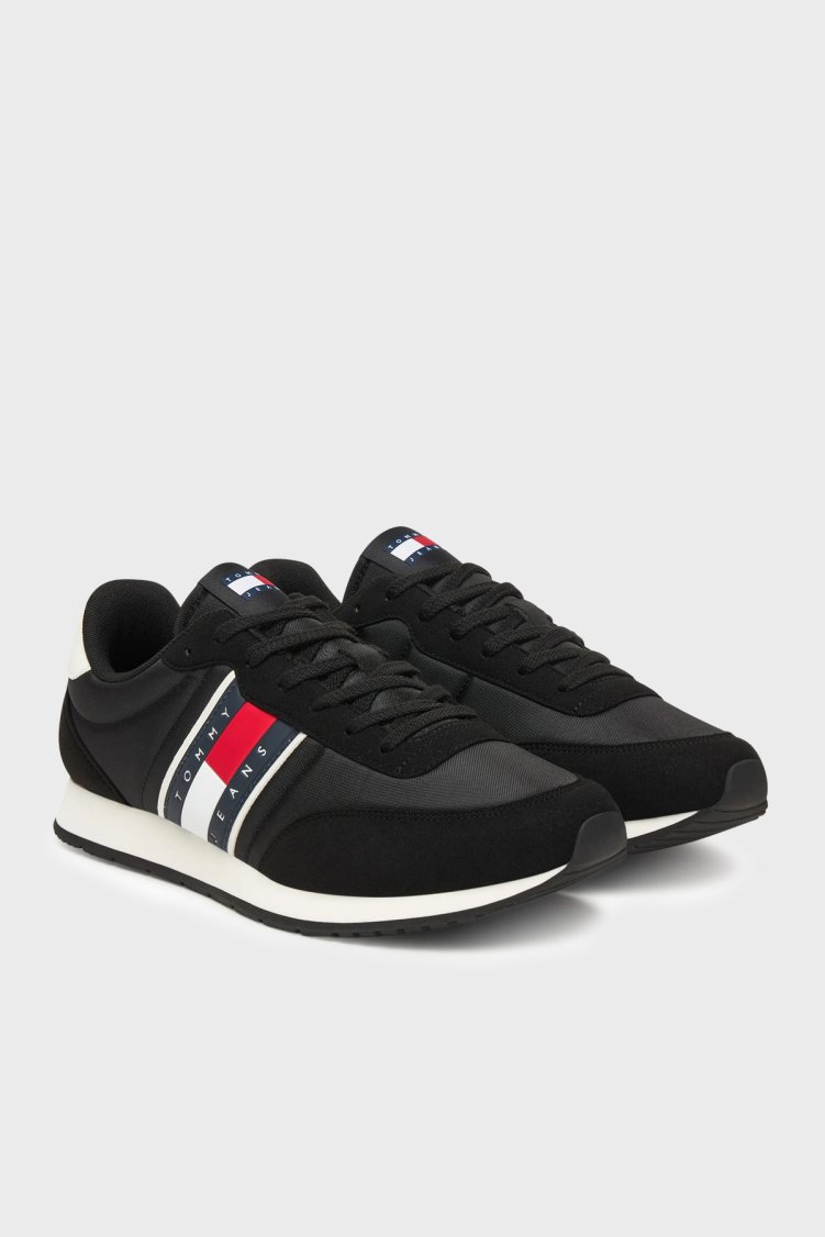 Tommy Jeans Logolu Sneaker Erkek Ayakkabı EM0EM01709 BDS SİYAH - Tommy Jeans (1)