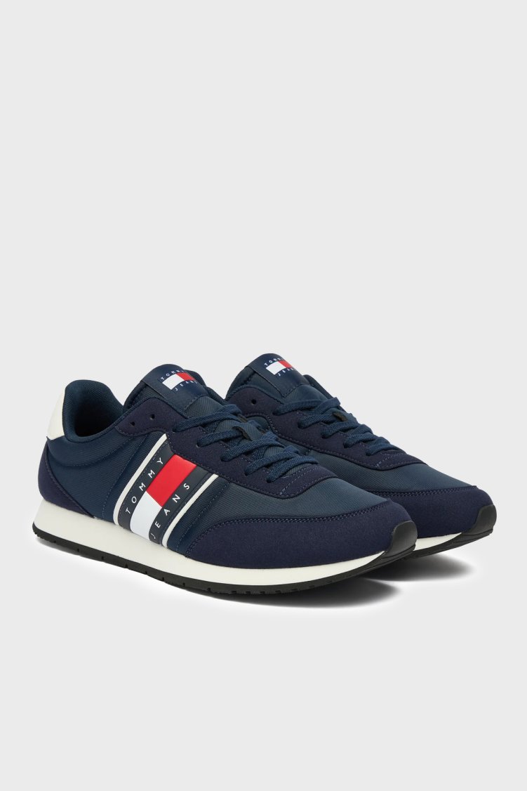 Tommy Jeans Logolu Sneaker Erkek Ayakkabı EM0EM01709 C1G LACİVERT - Tommy Jeans (1)