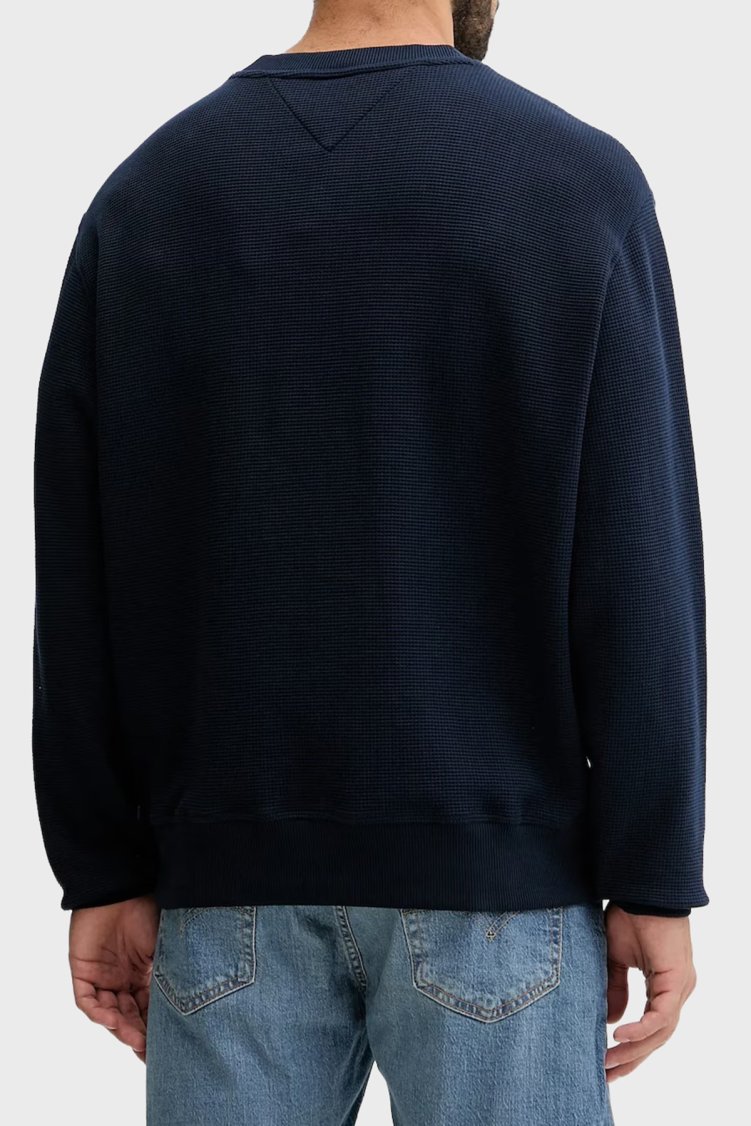 Tommy Jeans Pamuklu Regular Fit Bisiklet Yaka Erkek Sweat DM0DM21622 C1G LACİVERT - Tommy Jeans (1)