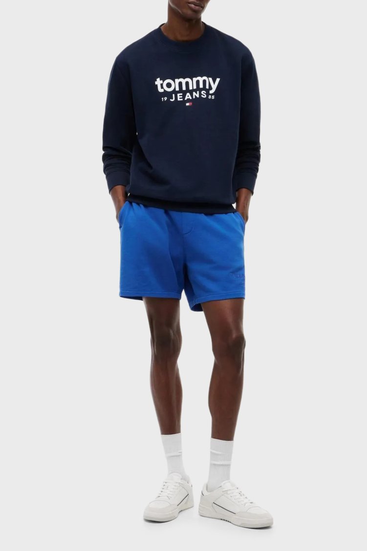 Tommy Jeans Pamuklu Regular Fit Bisiklet Yaka Erkek Sweat DM0DM23392 C1G Lacivert - Tommy Jeans (1)