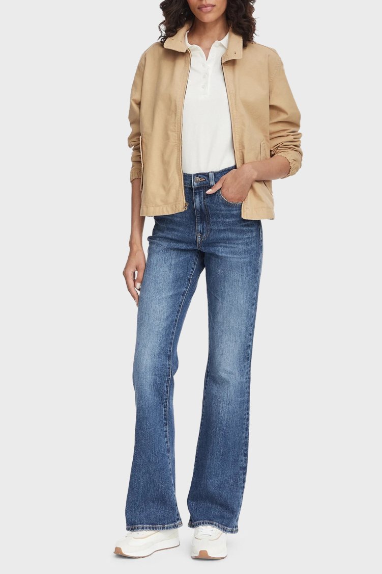 Tommy Jeans Pamuklu Slim Fit Yüksek Bel İspanyol Paça Jean Kadın Kot Pantolon DW0DW23077 1BK Mavi - Tommy Jeans (1)