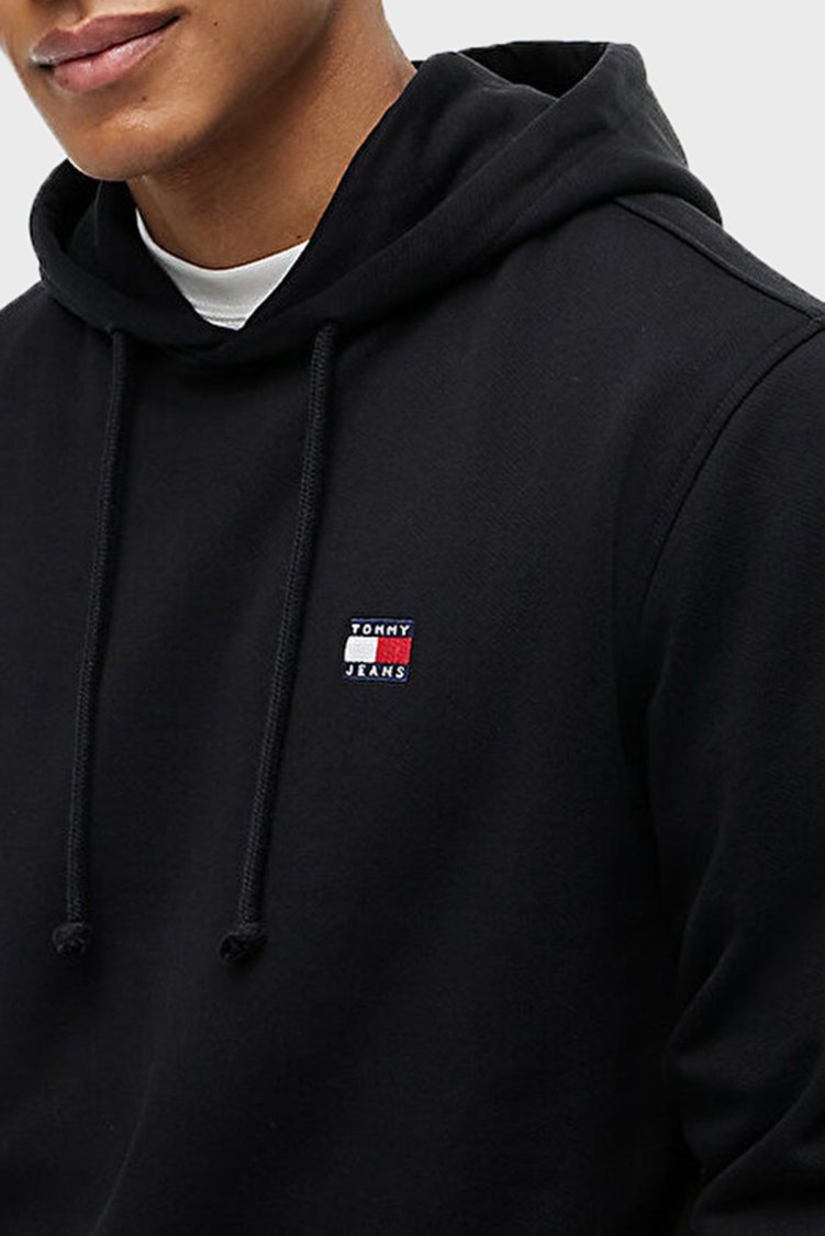 Tommy Jeans Regular Fit Pamuklu Kapüşonlu Erkek Sweat DM0DM21922 BDS Siyah - Tommy Jeans (1)