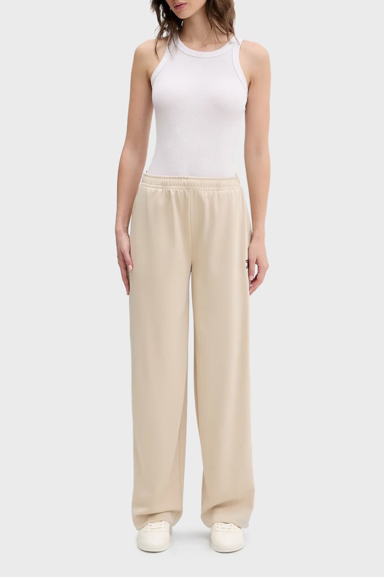Tommy Jeans Relaxed Fit Logolu Yüksek Bel Kadın Pantolon DW0DW22633 ABY BEJ - Tommy Jeans (1)