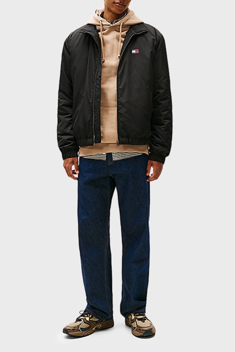 Tommy Jeans Su İtici Relaxed Fit Dik Yaka Logolu Erkek Mont DM0DM21936 BDS SİYAH - Tommy Jeans (1)