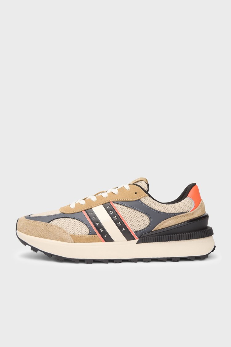 Tommy Jeans Süet Logolu Sneaker Erkek Ayakkabı EM0EM01537 AEN VİZON - Tommy Jeans (1)