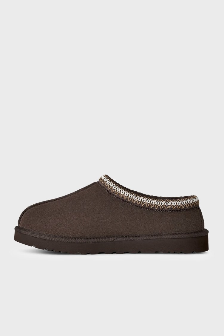 Ugg Logolu Dikiş Detaylı Süet Erkek Terlik 1174671 Koyu kahve - Ugg (1)