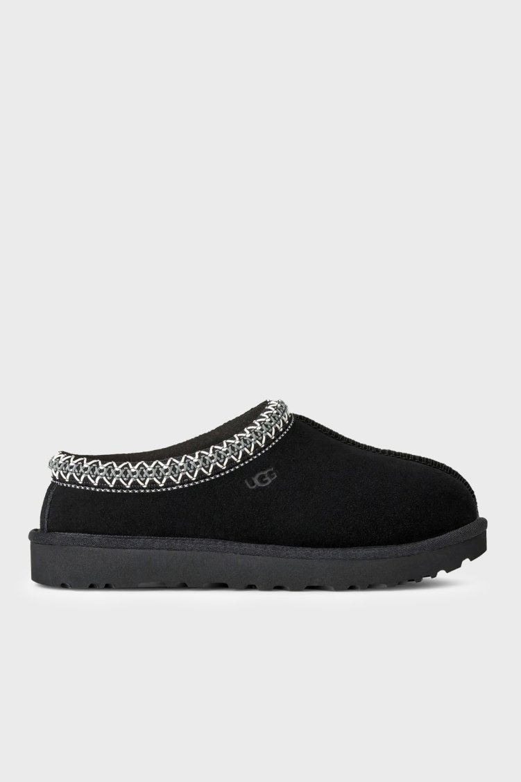 Ugg Logolu Dikiş Detaylı Süet Erkek Terlik 1174671 Siyah - Ugg