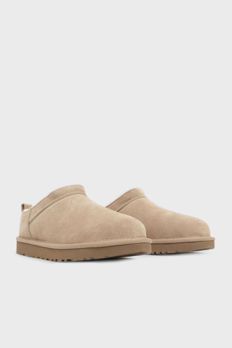 Ugg Logolu Hakiki Deri Suya Dayanıklı Kısa Bilekli Süet Kadın Bot 1173891 KUM - Ugg (1)