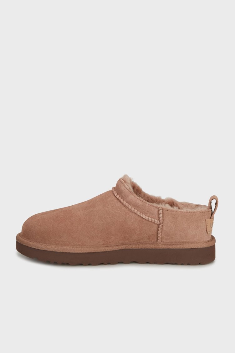 Ugg Logolu Hakiki Deri Suya Dayanıklı Kısa Bilekli Süet Kadın Bot 1173891 PUDRA - Ugg (1)
