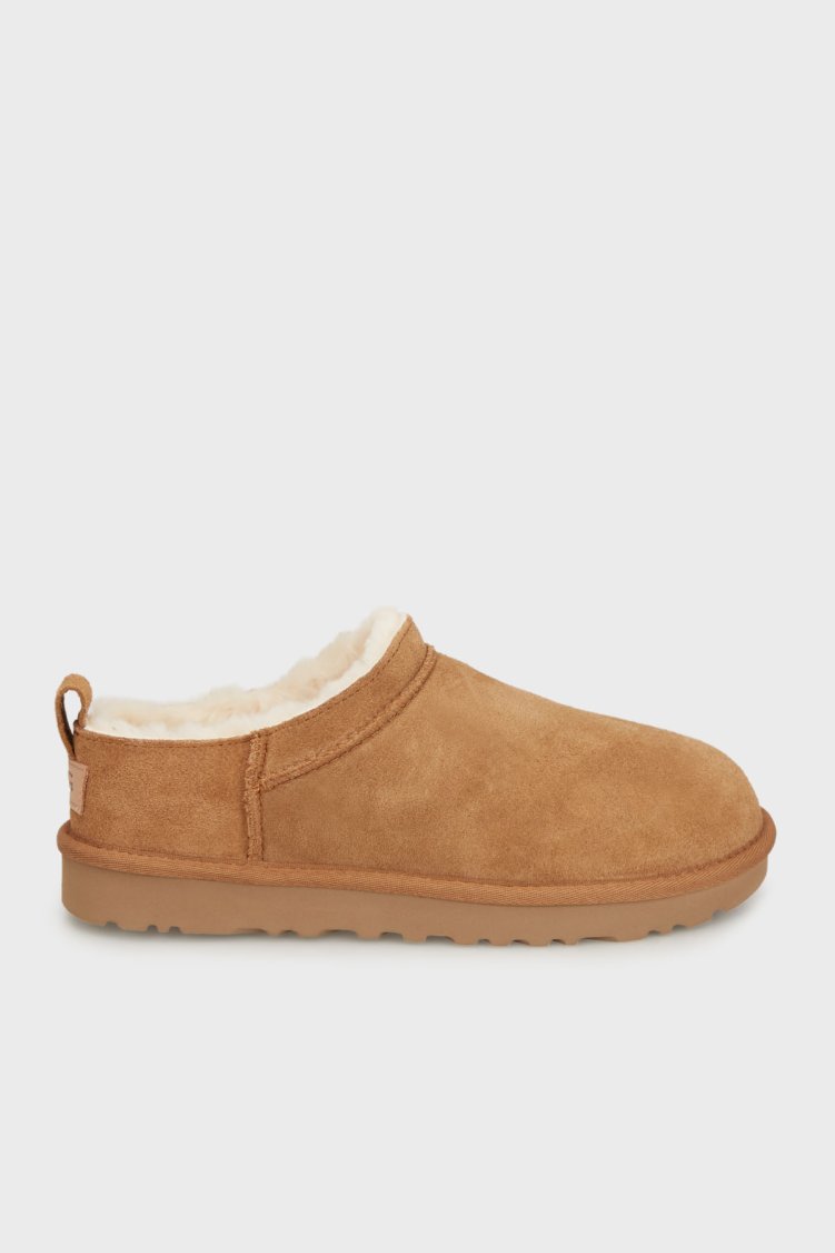 Ugg Logolu Hakiki Deri Suya Dayanıklı Kısa Bilekli Süet Kadın Bot 1173891 TABA - Ugg