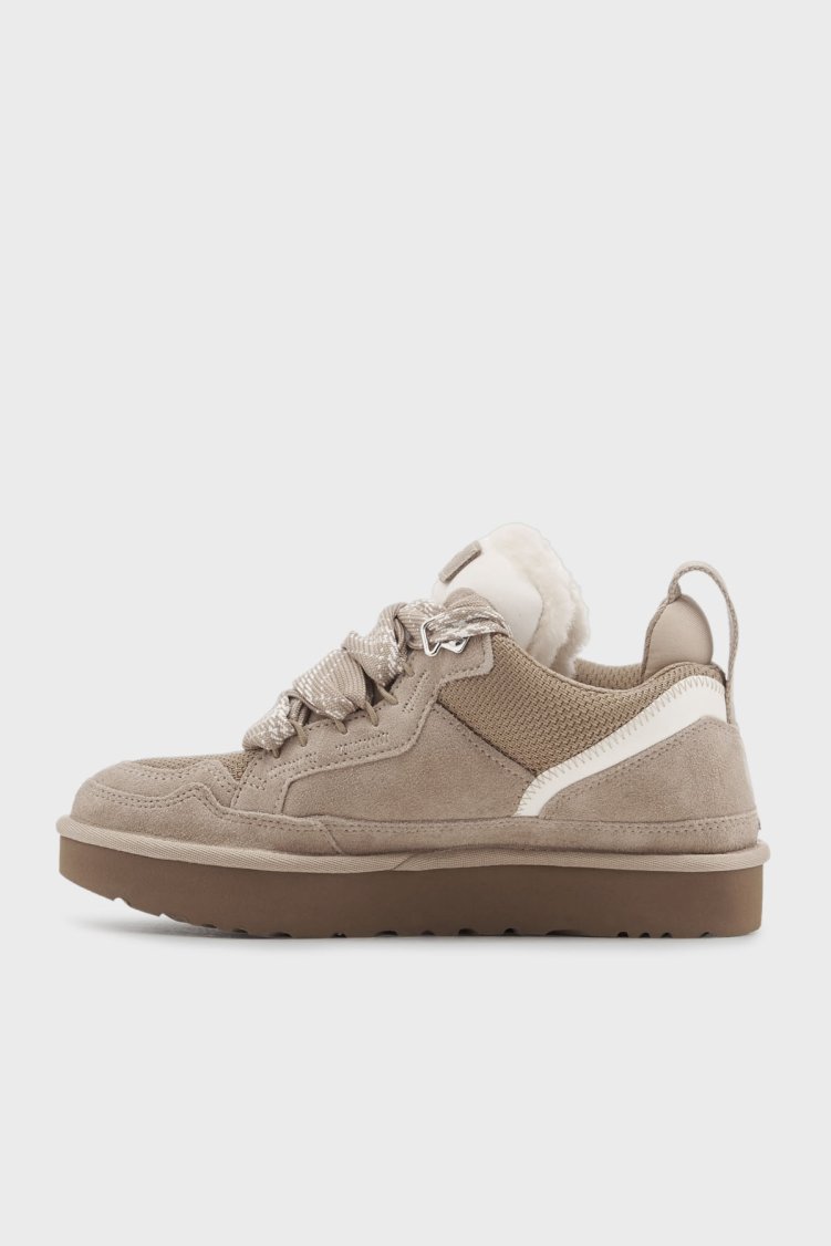 Ugg Logolu Hakiki Deri Yünlü Bilekli Sneaker Kadın Ayakkabı 1144032 KUM - Ugg (1)
