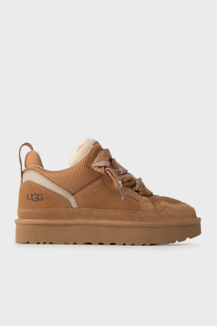 Ugg Logolu Hakiki Deri Yünlü Bilekli Sneaker Bayan Ayakkabı 1144032 TABA - Ugg