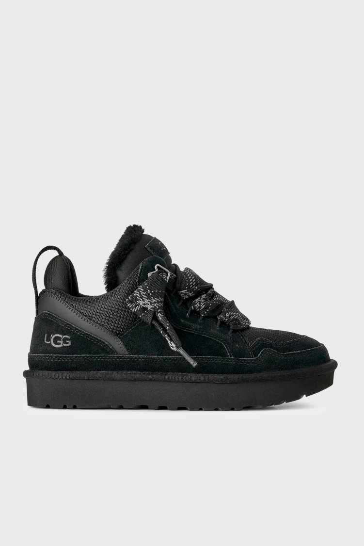 Ugg Logolu Hakiki Deri Yünlü Bilekli Sneaker Kadın Ayakkabı 1144032 Siyah - UGG