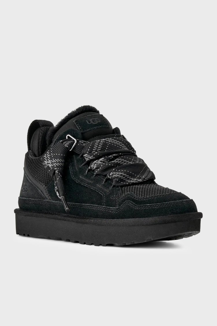 Ugg Logolu Hakiki Deri Yünlü Bilekli Sneaker Kadın Ayakkabı 1144032 Siyah - UGG (1)