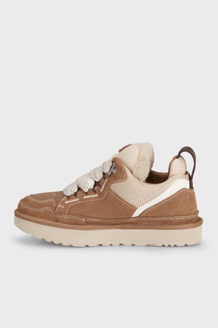 Ugg Logolu Hakiki Deri Yünlü Bilekli Sneaker Kadın Ayakkabı 1144032 Vizon - UGG (1)