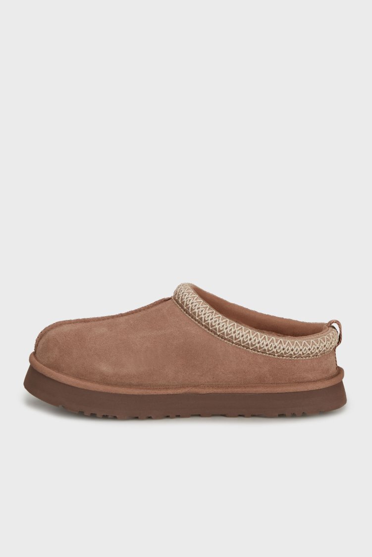 Ugg Logolu Hakiki Deri Yünlü Süet Kadın Terlik 1143776K PUDRA - Ugg (1)
