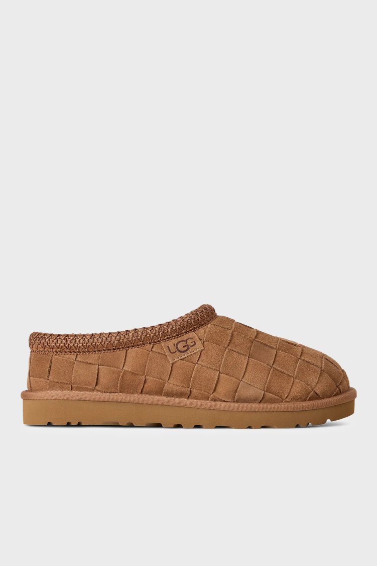 Ugg Logolu Süet Deri Unisex Terlik 1186330 Taba - UGG