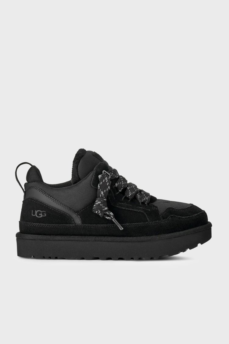 Ugg M Lowmel Logolu Süet Sneaker Erkek Ayakkabı 1170750 Siyah - UGG