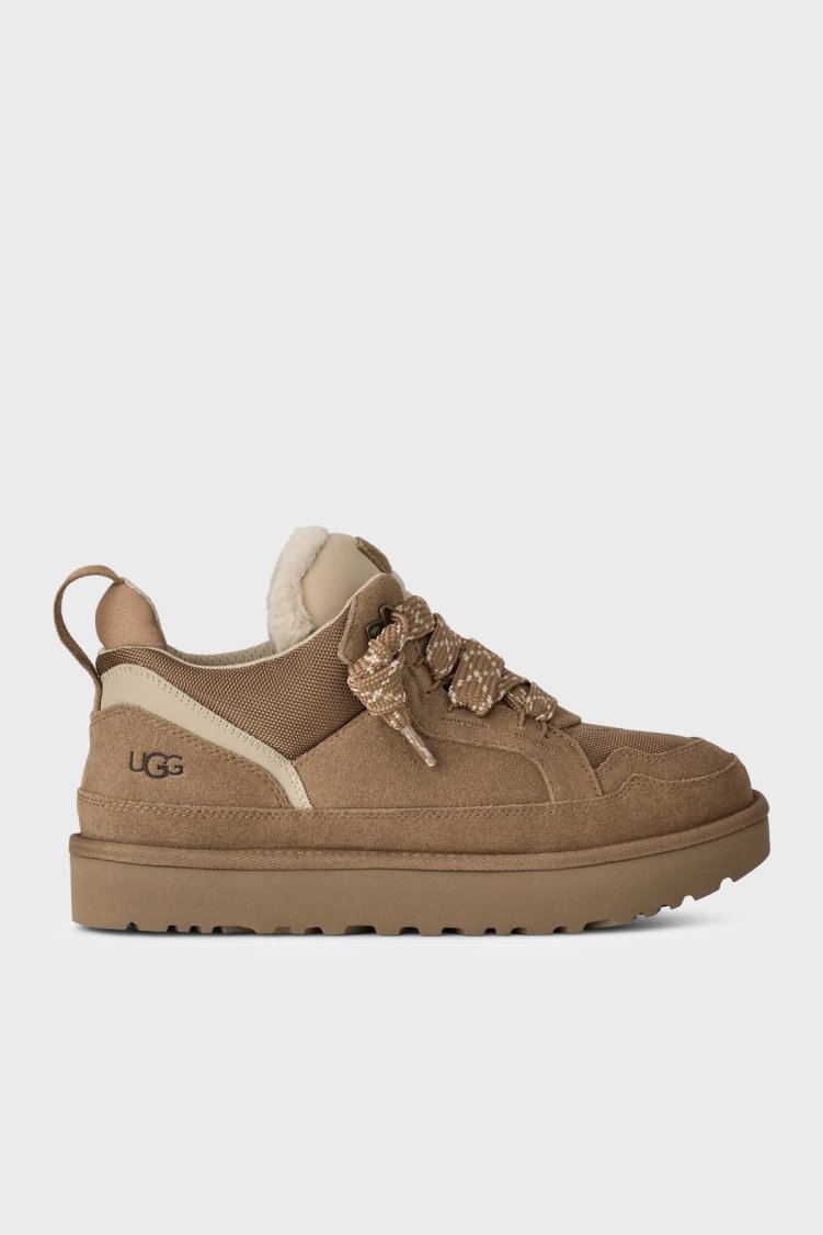 Ugg M Lowmel Logolu Süet Sneaker Erkek Ayakkabı 1170750 Taba - UGG