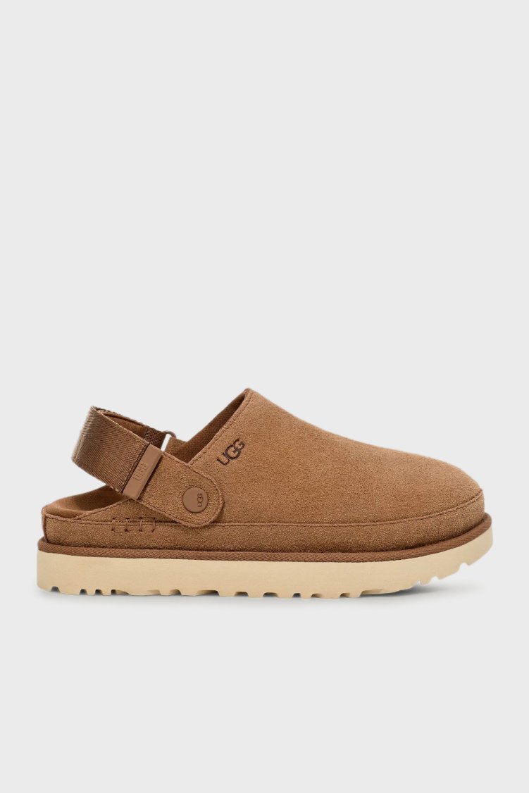 UGG Süet Çift Kullanımlı Kayış Detaylı Kapalı Kadın Terlik 1138252 TABA - Ugg
