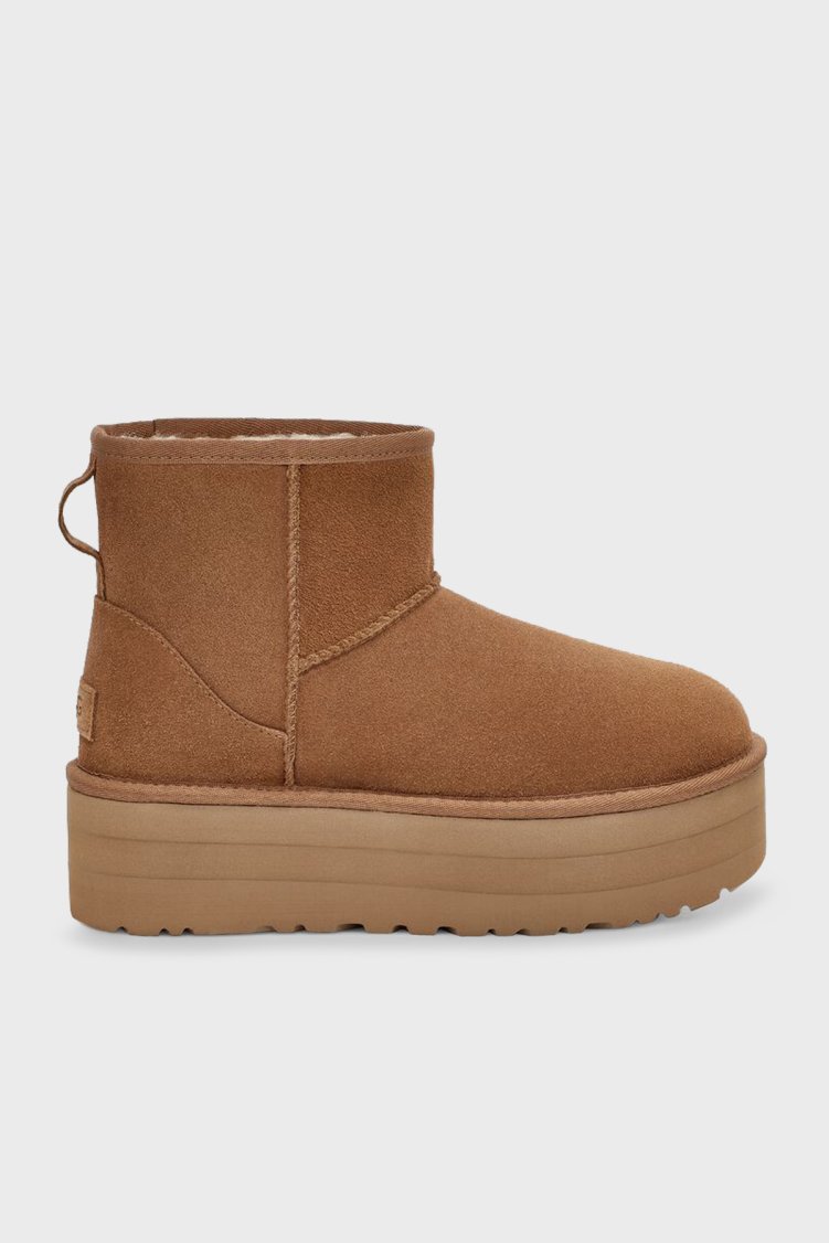 Ugg W Classic Hakiki Deri Mini Platform Kadın Bot 1134991 TABA - UGG