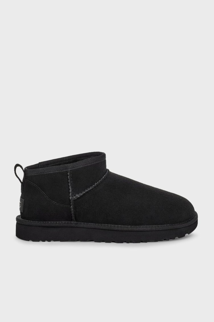 UGG W Classic Hakiki Deri Ultra Mini Bayan Bot 1116109 SİYAH - UGG