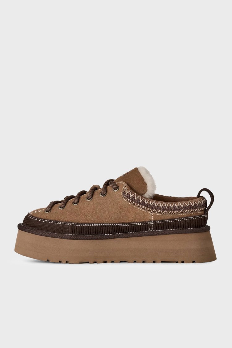 Ugg W Heritage Lace-Up Logolu Süet Bağcıklı Kadın Terlik 1180361 Taba - UGG (1)