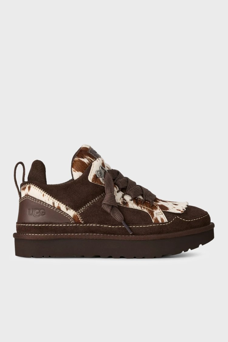 Ugg W Lowmel Western Süet Kalın Taban Sneaker Kadın Ayakkabı 1180311 Koyu kahve - UGG