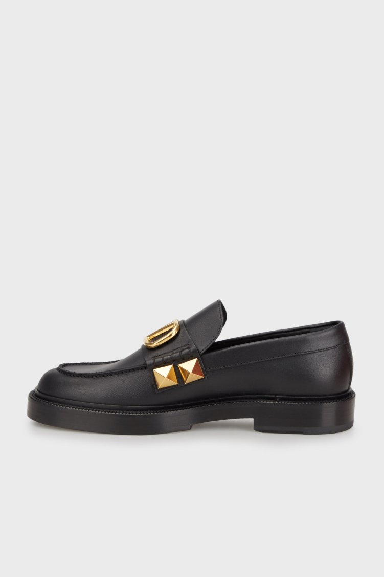 Valentino Garavani Hakiki Deri Loafer Erkek Ayakkabı 4Y2S0F09 ELI 0NO SİYAH - Valentino Garavani (1)