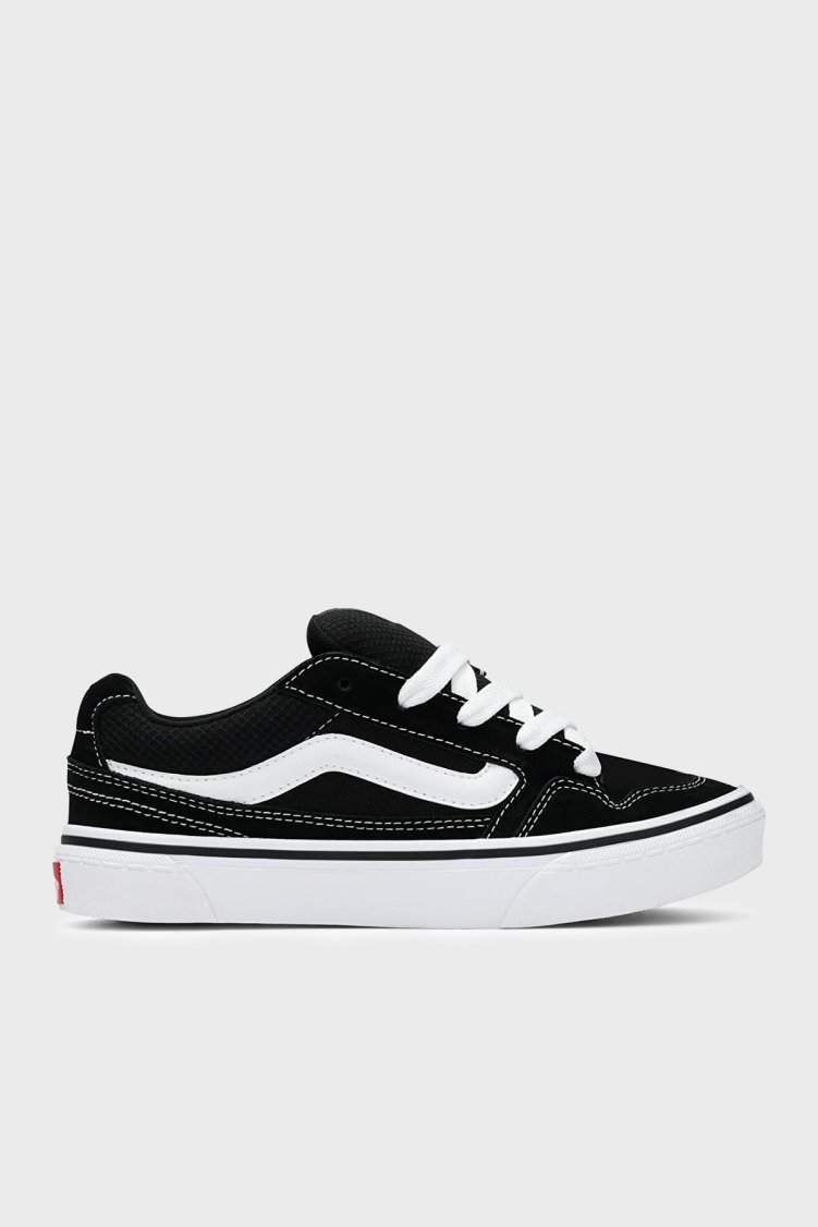 Vans Caldrone Logolu Deri Sneaker Unisex Ayakkabı VN000DBYBA21 SİYAH-BEYAZ - Vans
