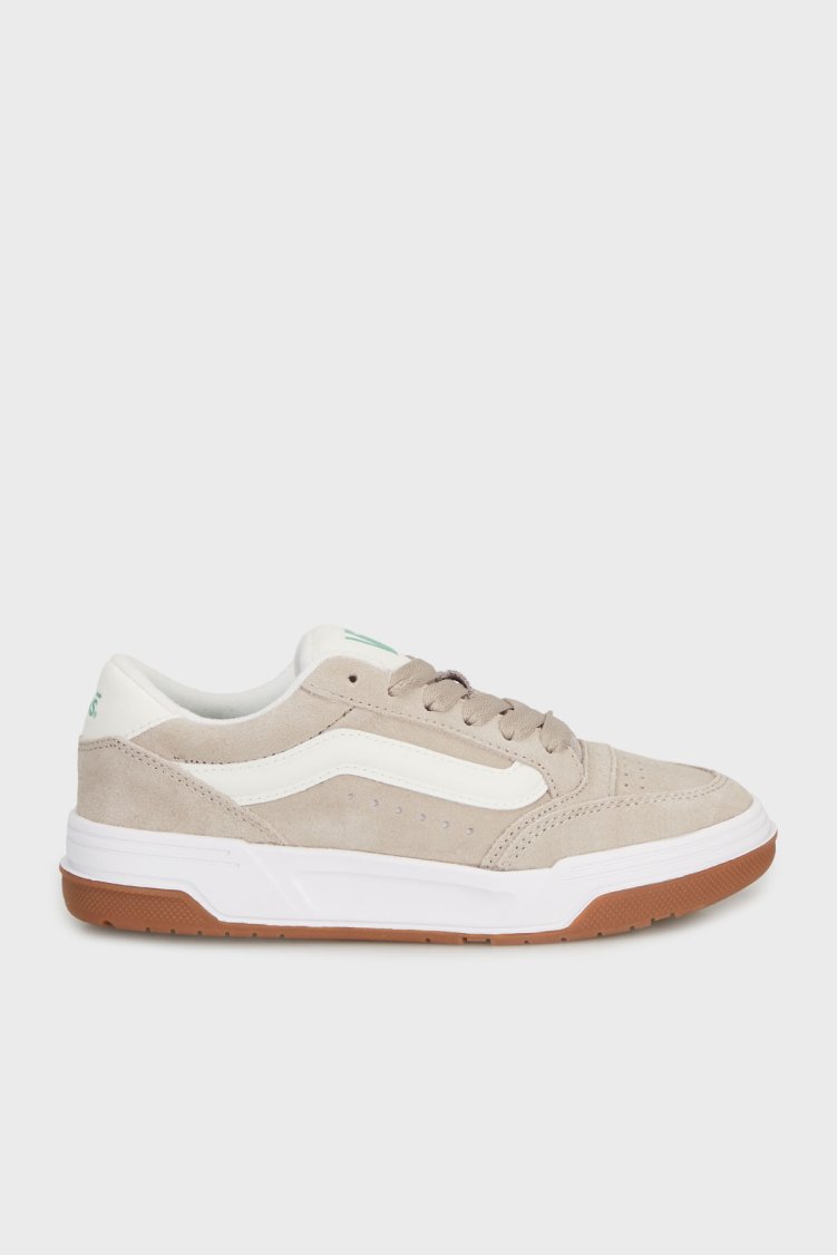 Vans Hylane Deri Karışımlı Logolu Sneaker Unisex Ayakkabı VN000D1JCY91 Gri-Krem - Vans