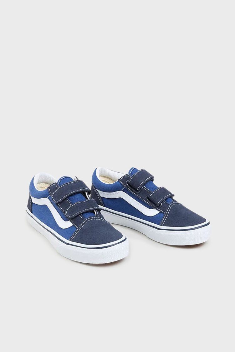 Vans UY Old Skool V Cırt Cırtlı Süet Sneaker Unisex Çocuk Ayakkabı VN000VHENWD1 LACİVERT-MAVİ - Vans (1)