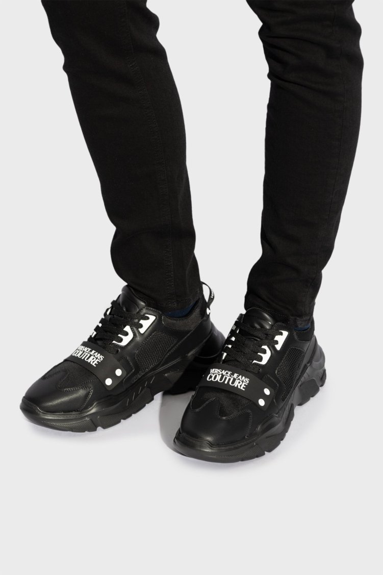 Versace Jeans Couture Logolu Kalın Taban Sneaker Erkek Ayakkabı 78YA3SC4 ZSC55 899 SİYAH - Versace Jeans Couture (1)