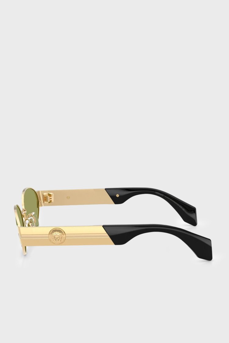 Versace Logolu Oval Güneş Erkek Gözlük 0VE2301 152382 55 Altın - Versace (1)